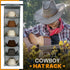 Boxy Concepts 6-Shelf Cowboy Hat Organizer Rack - 13in Wide X-Large Grey, Hat Rack for Wall Mount Hook & Loop