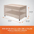 37"L 22"W 17"H, Modern Leisure Basics Patio Ottoman/Coffee Table Cover, x x Beige