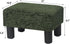 15" Adeco Flannel Small Footstool Ottoman for Footrest, Modern Velvet Rectangle Step Stool Extra Seating with Non-Skid