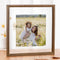 Axeman 12x12 Floating Picture Frame - Solid Oak Wood Square Picture Frame,