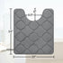 OLANLY Memory Foam Toilet Rugs U-Shaped 24x20, Ultra Soft Non-Slip Thick Bathroom Mat in Dark Grey