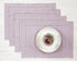 Solino Home Linen Placemats Set of 4 - Classic Hemstitch Lilac 14 x 19 Inch Table Mats, 100% Pure Linen