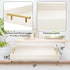 17" 12" ATZYmolin x Wood Serving Tray with Gold Polished Metal Handles, Home Decorative Wooden Rectangle Ottoman