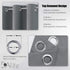DUALIFE Solid Blackout Curtains for Bedroom, 72 Inches Long Room Darkening Grey Grommet Draperies for Living Room