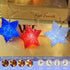 Red White Blue Star Lights, 6.8Ft 4th of July Decorations, Battery Operated LED String Lights