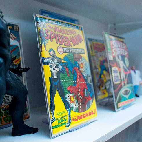 3 Pack, CollectorMount Comic Mount Comic Book Shelf Stand or Wall Mount Display, Invisible and Adjustable