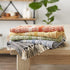 15x72 (15x77, DII Farmhouse Braided Stripe Table Runner Collection, Fringe Included), Black