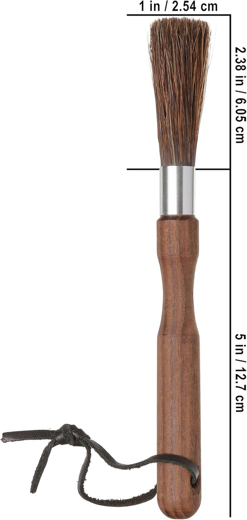 Redecker Natural Pig Bristle Espresso Maker Brush with Oiled Thermowood Handle, 8-1/8 Inches