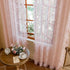 96 Inches 1 59 96 Inch TUDECO Pink Ruffle Curtains Long - Feminine Light Pink Sheer Floral Girly Curtains for Baby