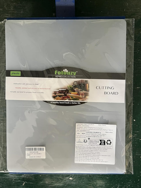 Fotouzy Plastic Cutting Board Set of 7, Frosted Clear Flexible Mats, BPA-Free, Non-Porous, Dishwasher Safe, Transparent