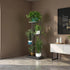 4 LINZINAR Plant Stand Indoor Outdoor Corner Tier Metal Plant Shelf Patio Plant Rack for Garden Corner Balcony Living