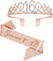 16th Birthday Sash Crown and Tiara for Girls, Sweet Sixteen Happy Birthday Sash 16 & Fabulous Party Supplies