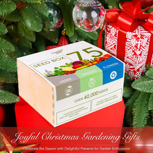 Pack 75 30,000 Garden Grow Your Own Kit - Varieties of Herb, Flower and Vegetable Seeds - Gardening Gifts for Men