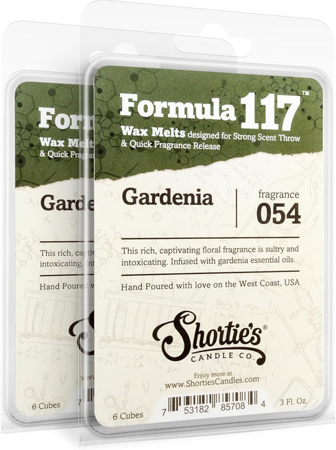 Shortie's Candle Company Pure Gardenia Wax Melts Multi Pack - Formula 117-2, Highly Scented 3 Oz. Bars