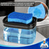 MR.SIGA Dish Soap Dispenser for Kitchen - 2 in 1 Premium Sponge Holder, Black Dishwashing Soap Pump for Countertop