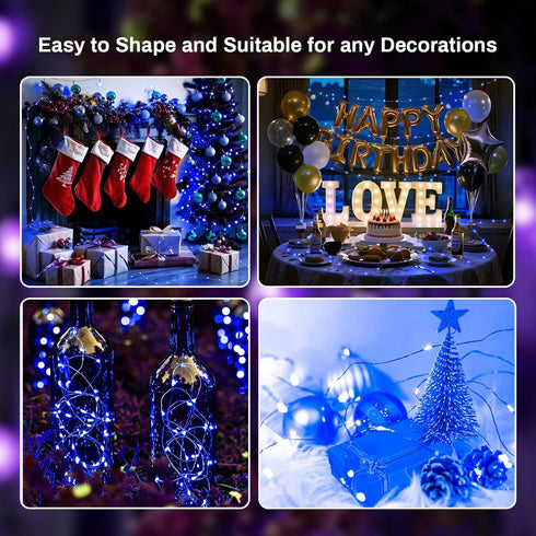 8 Pack 7ft 20 3 ZGWJ Fairy Lights Battery Operated, Mini LED Fairy String Lights Silver Wire Modes for DIY, Parties