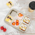 Beasea Brownie Pan, 6 Cavity Gold Nonstick Square Mini Brownie Muffin Cake Pan, Cheesecake Bakeware