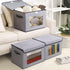 Fabric Storage Boxes - Storage Baskets for Shelves with Lids, Decorative Linen Closet Organizers Boxes, Small, Gray