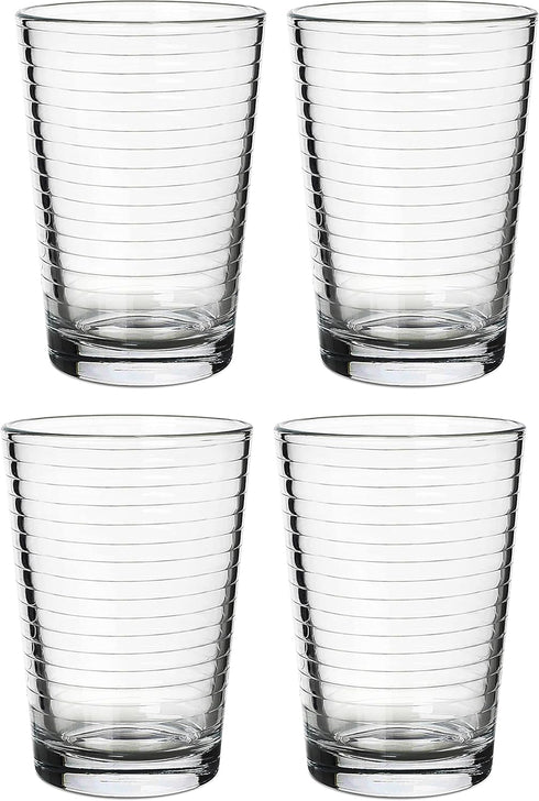 Juice Glasses Set of 4, 7 oz. Durable Drinking Tumblers for Soda, Water, Milk, and Spirits, Dishwasher Safe