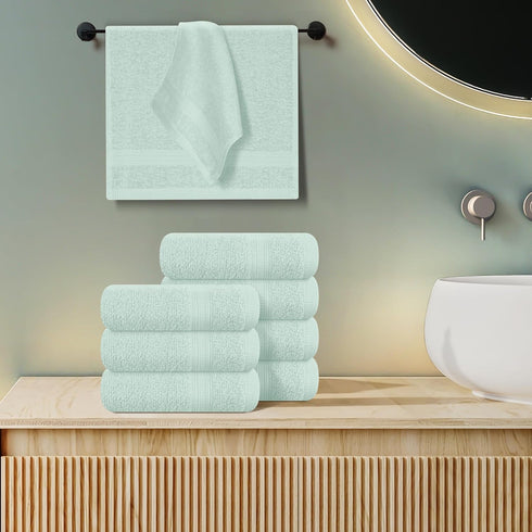 12 12x12 inch, BOUTIQUO Ultra Soft Cotton Washcloths, Contains Piece Face Cloths Ideal for Everyday use Face Towels