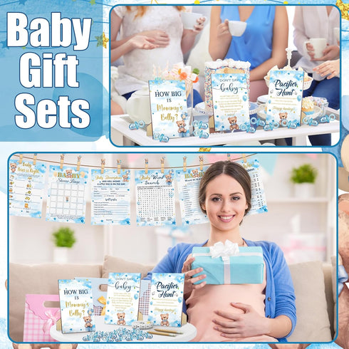 476 6 Sets 50 Mommy's 50 2 50 Sherr Pcs Bear Baby Shower Games Activities Cards Pacifier Hunt Game Pacifiers How Big is