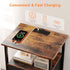 Smoproper 2 Nightstand with Charging Station, Bedside End Table with Fabric Drawers for Bedroom, Side Table with USB