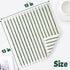 4 Pack, 13 13 Jacquotha Striped Cotton Washcloths x - Soft Wash Cloths for Bathroom, Kitchen, Gym, Face, Green
