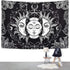 Ftuency Black and White Sun and Moon Tapestry, Mystic Burning Sun Wall Hanging Decor for Bedroom (59" W x 51" L)