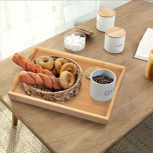 Bed Tray Table Folding Legs with Handles Breakfast Tray for Sofa Eating,Drawing,Platters Bamboo Serving Lap Desk Snack