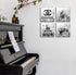 Meetdeceny Black And White Fashion Wall-Art for Bedroom Women - 10"x10" 4 Pieces Canvas Artwork Ready To Hang