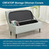 CRFATOP Waterproof PU Ottoman Stool Cover Stretch Folding Storage Footstool Bench Slipcovers Upholstered Foot Chest