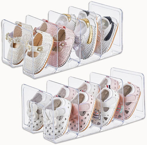 Clear Acrylic Kids Shoe Rack for Closet Organizers and Storage | 2
