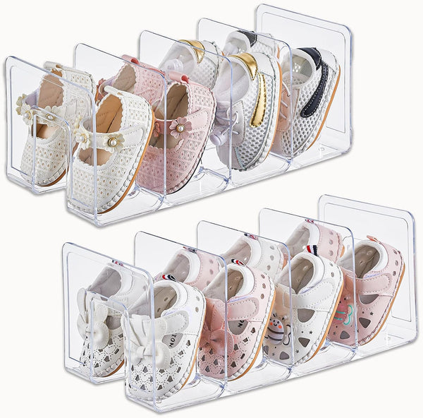 Clear Acrylic Kids Shoe Rack for Closet Organizers and Storage | 2