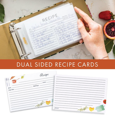 Jot & Mark Recipe Organizer Mini Binder Set, 8.5" x 5.75" Kitchen Toolkit
