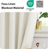 NICETOWN Classroom Door Window Cover, Blackout Shades for Door Windows, Faux Linen French Door Curtain, W8 x L36, 1