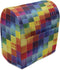 Ambesonne Abstract Stand Mixer Cover, Rainbow Colored Square Patterns, Kitchen Appliance Organizer Bag Cover, 6-8