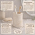 3.5 4.5 Inch Creative Home Natural Champagne Marble Tumbler Solid Stone Toothbrush Holder Cup Bathroom Vanity Makeup