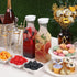 50 Oz Set 2 NETANY Plastic Water Carafe with Flip Top Lid, of Square Base Juice Containers, Clear Plastic Pitcher