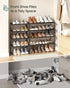 4-Tier 5-10 11.8 16.7 28.2 Inches, ULSA004B01 SONGMICS Shoe Rack, Shoe Organizer, Metal Storage Shelf, Upright