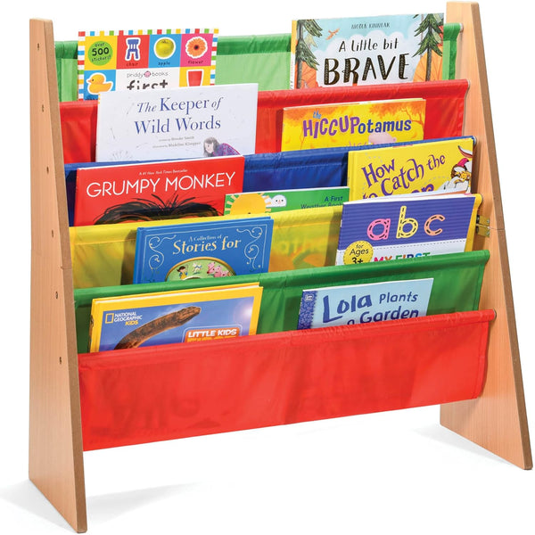 Sagler Toddler Book Shelf Organizer - Wooden Kids Book Case Storage & Magazine