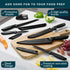 Home Hero 11 Pcs Kitchen Knife Set with Sharpener - High Carbon Stainless Steel Knife Block Set with Ergonomic Handles (Black) by Home Hero