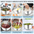 TeamFar Set of 6 Mixing Bowls, Stainless Steel Nesting Salad Bowls with 3 Grater Attachments for Cooking Prepping