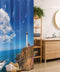 Ambesonne Lighthouse Stall Shower Curtain - Pigeon Point Lighthouse Coastal Image Print, 36" W x 72" L