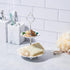 Stonebriar Small 2 Tier Worn White Metal Tray, Rustic Farmhouse Decor, Tiered Jewelry Tray for Vanity or Bathroom, 9.25"