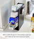 Yamazaki Home Tower 4-Tier Plastic Food Wrap or Aluminum Foil Organizer, Metal Kitchen Storage Holder