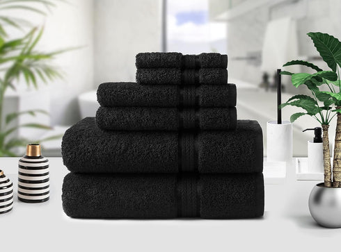 6 Set 2 Towels,2 Towels,2 -100% COTTON CRAFT Ultra Soft Piece Towel - Oversized Large Bath Hand Washcloths - Absorbent