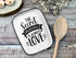 Ceramic Spoon Rest, The Secret Ingredient is Always Love, Functional Kitchenware for Countertop or Stove Top
