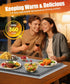 26X15 Inch, 6 6 Settings, Food Warming Mat with Heat-Resistant Pad, Temperature & Timer Child Lock Safety,Food Warmer