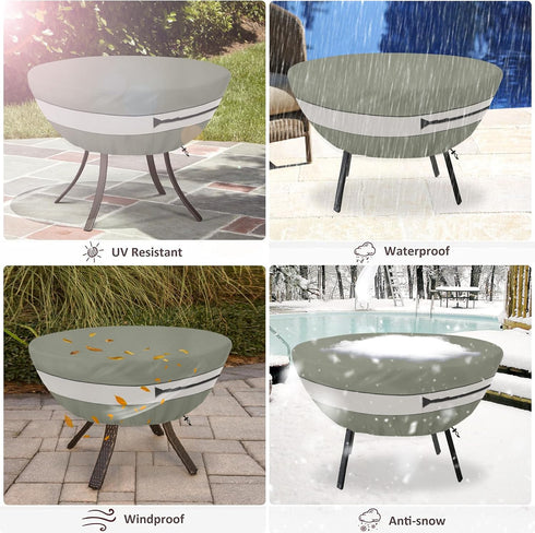 42 Inch Round Patio Table Cover,Suitable for Diameter Patio Round Table,Waterproof Heavy Duty Round Outdoor Coffee