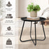 18-Inch Jerry & Maggie Metal Patio Table - Indoor/Outdoor Round Side Table with Adjustable Feet for Living Room